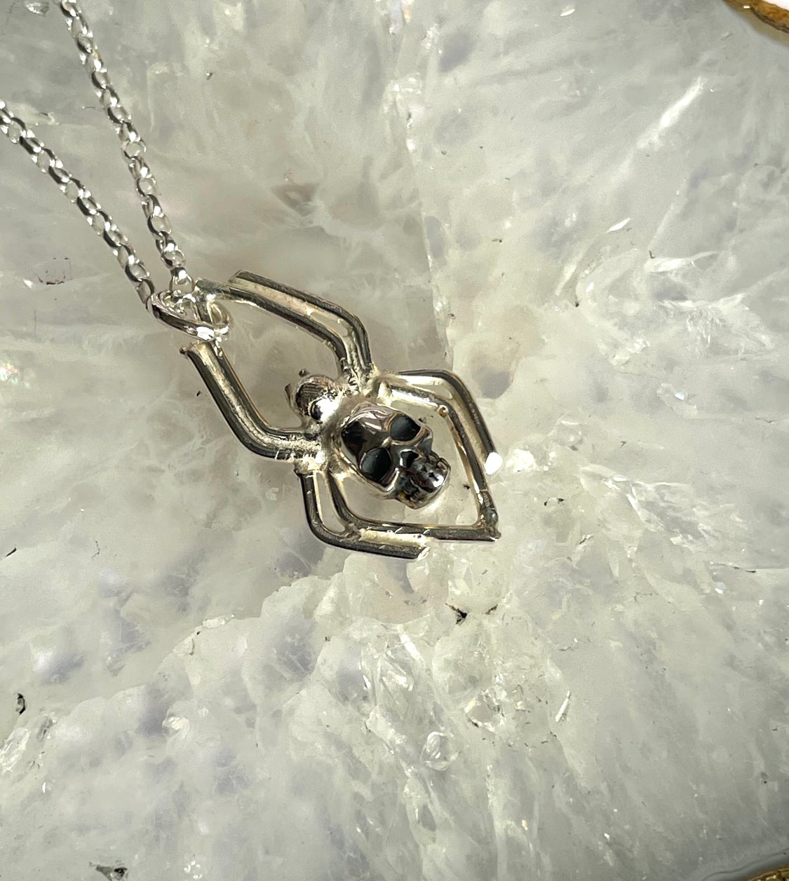 Spider skull pendant